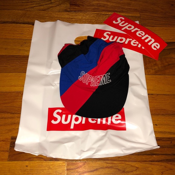 Supreme Diagonal Stripe Nylon Hat Flash 